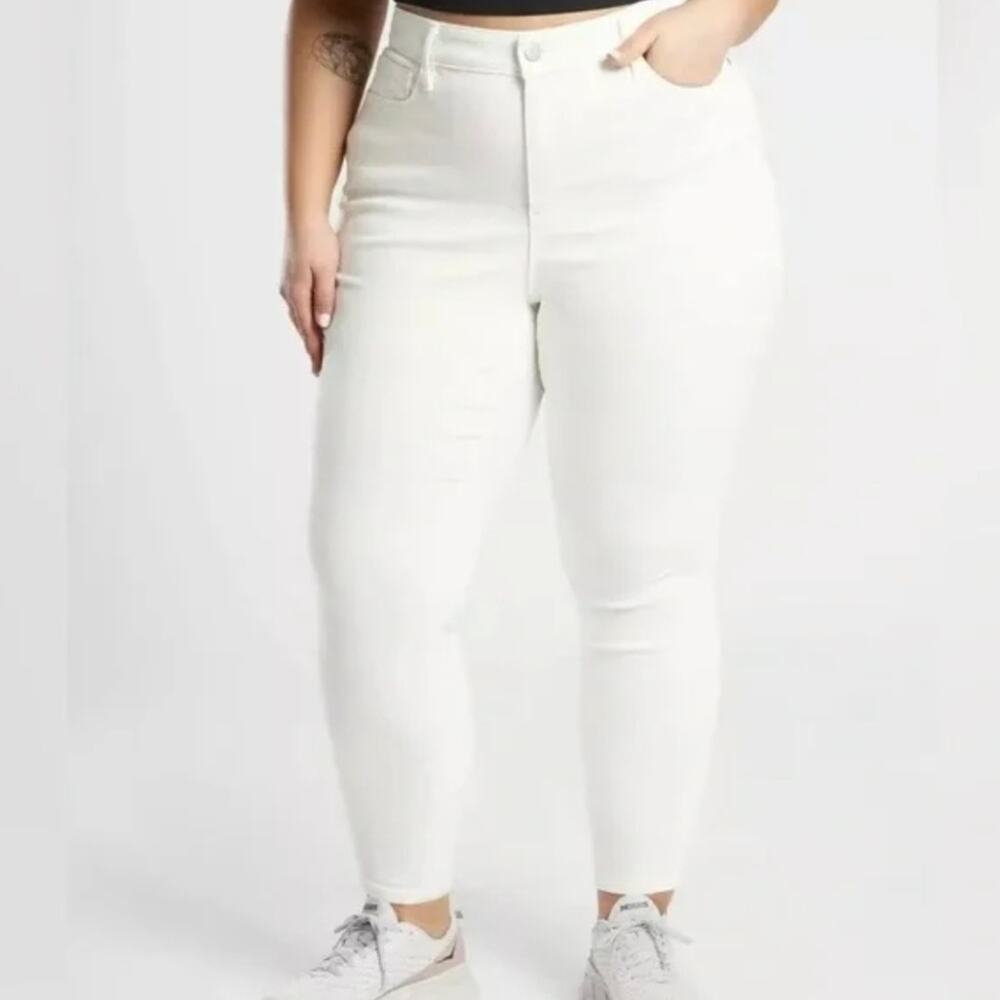 Athleta White Sculptek Ultra Skinny Denim Jeans Plus Size 24W 20W New!